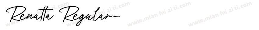 Renatta Regular字体转换